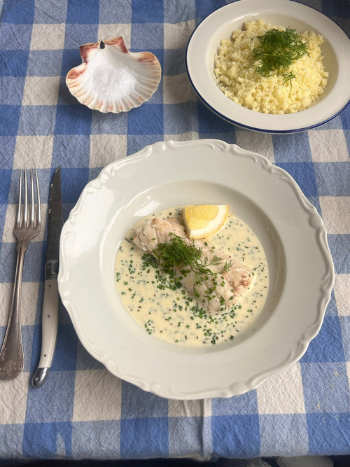 Smörstekt gös med citronsås